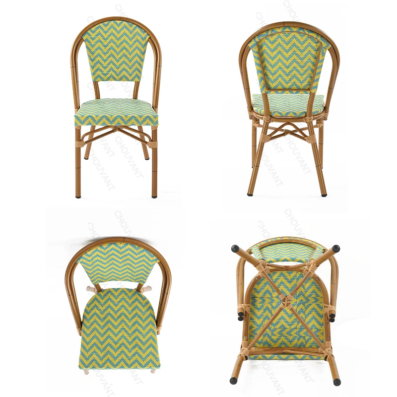 Modern Terrace Furniture Chairs French Bistro Chairs stackable  outdoor teslin chair