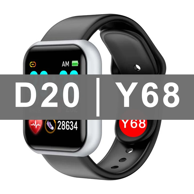 Hot selling reloj intelligent smart watch y68 health fitness tracker smart wristband y68 d20 smartwatch