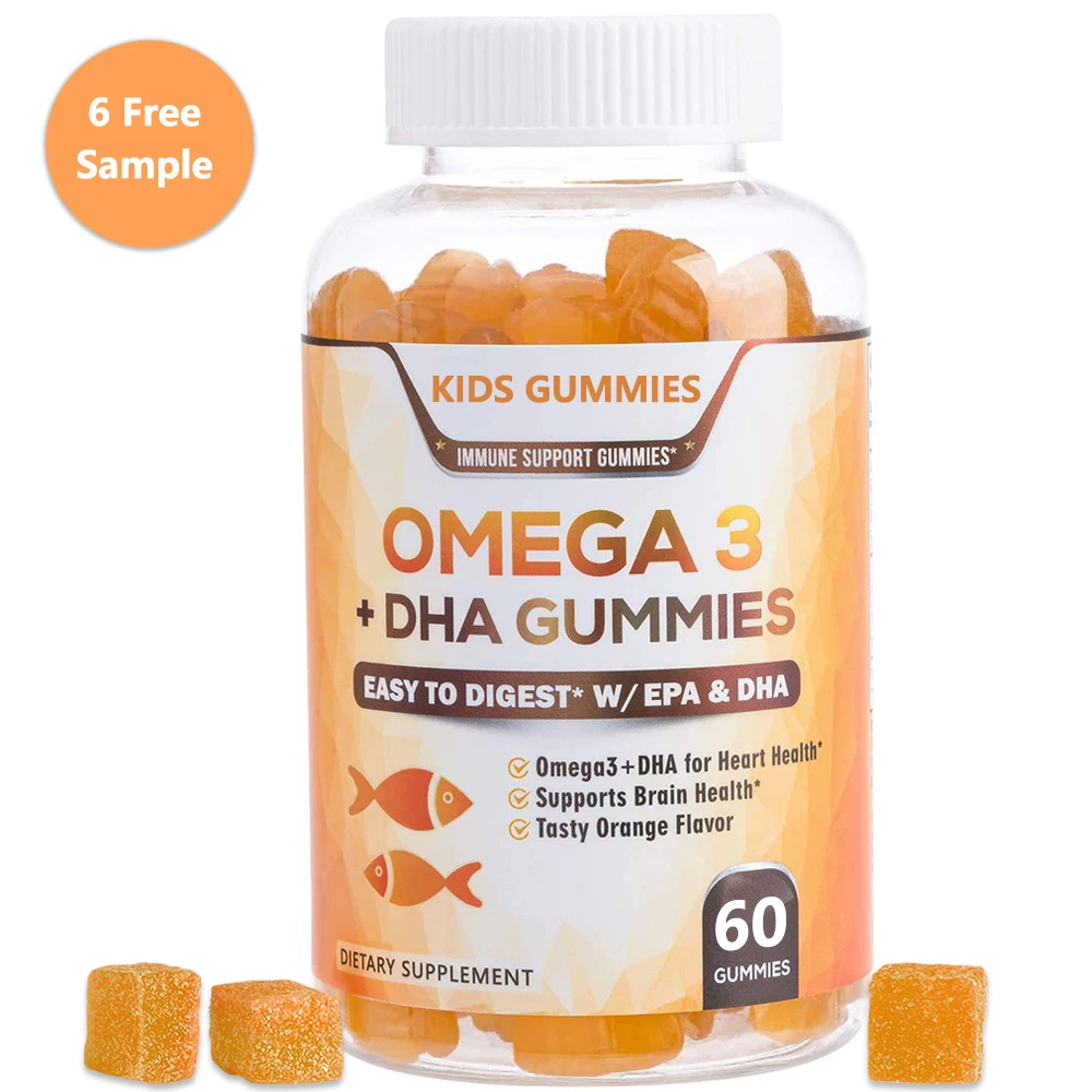 Детские ноотропы, жевательные резинки, высококонцентрированные, DHA & EPA, натуральная поддержка мозга, Интеллектуальный усилитель