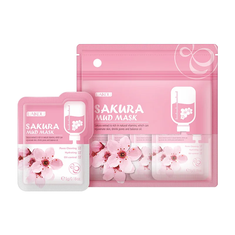 in stock portable 12pcs Japan Sakura facial whitening mask custom oem face mask