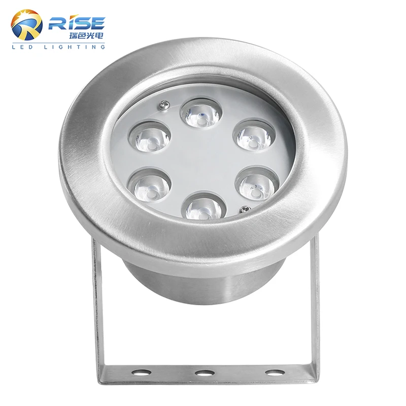 6*3W Multi Color DMX512 Control IP68 Waterproof 304 Stainless Steel LED Underwater Light