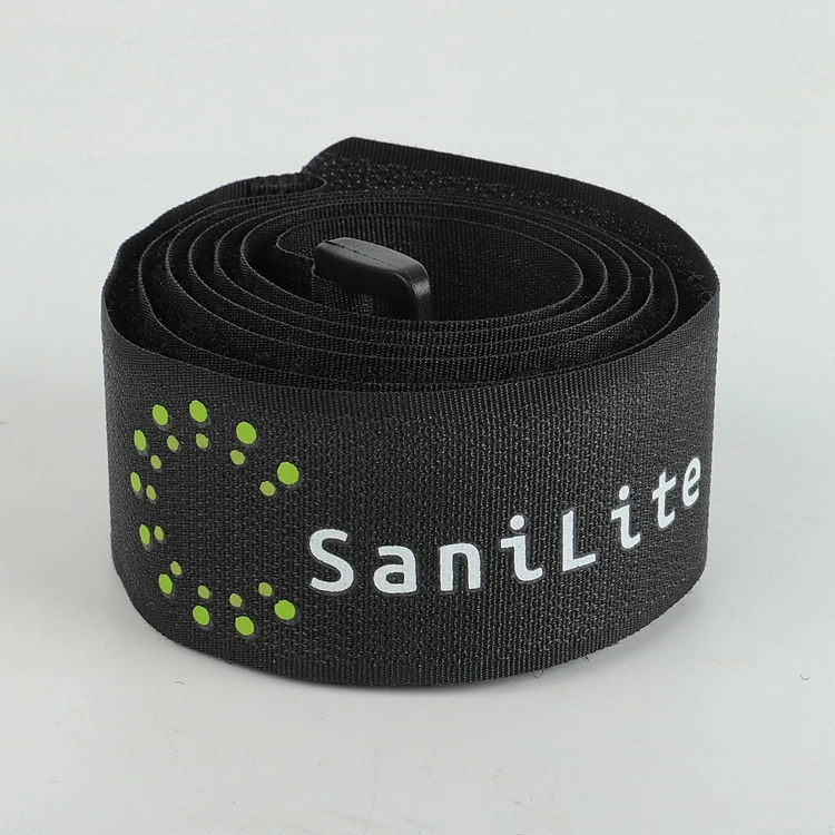 Eco-friendly metal Plastic Buckle Cinch Strap Self Grip Reusable Hook And Loop Cable Tie With Long Tail