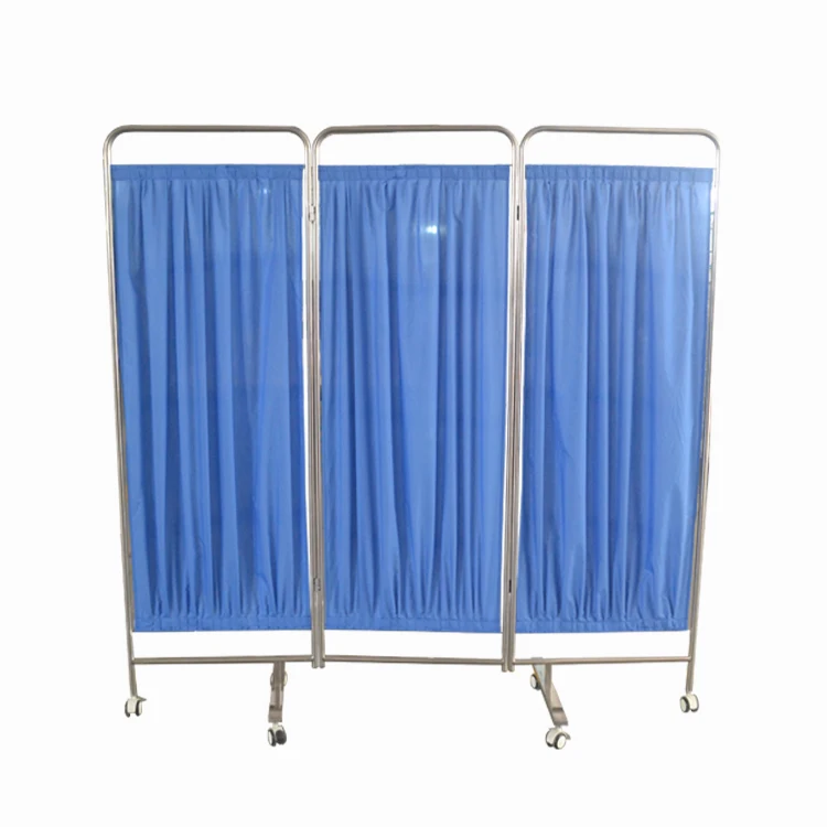 FJD-013-A Foldable Hospital Stainless Steel Ward Screen Hospital 3 Folds Medical Screen