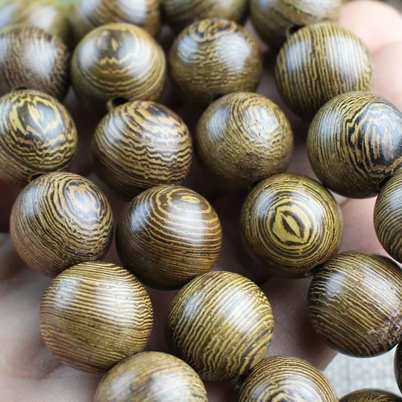 Jymoon 10/12/15mm Chicken Wings Wood 108 Buddhist Beads Bracelet Necklace Beads String For Men And Women Gifts