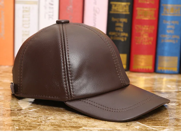 custom leather baseball cap