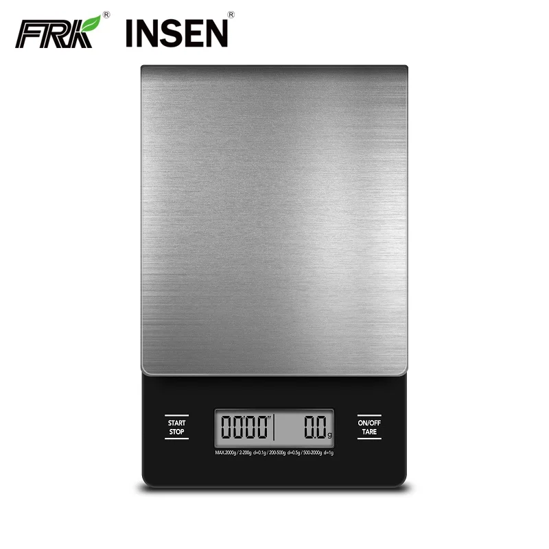10% Off Stainless Steel Black Low Battery Food Kitchen Coffee Scale With Timer