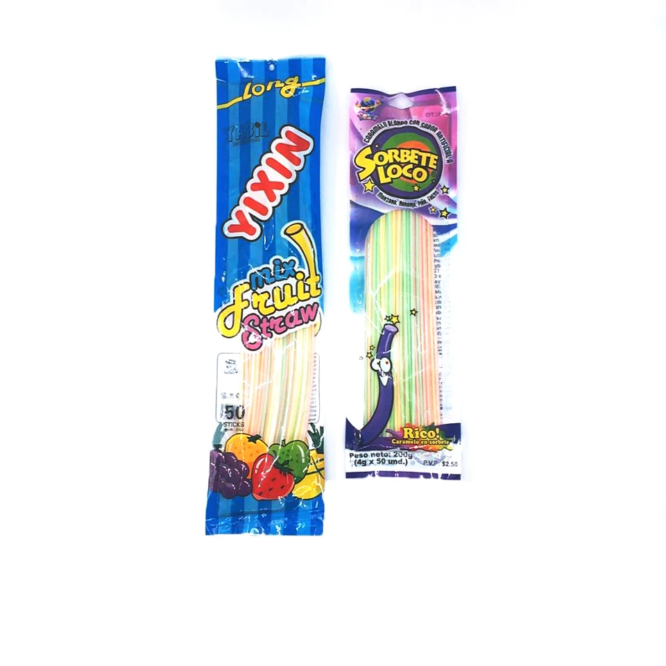 Sweet Fruit Flavor Long CC Candy Sticks in Bag