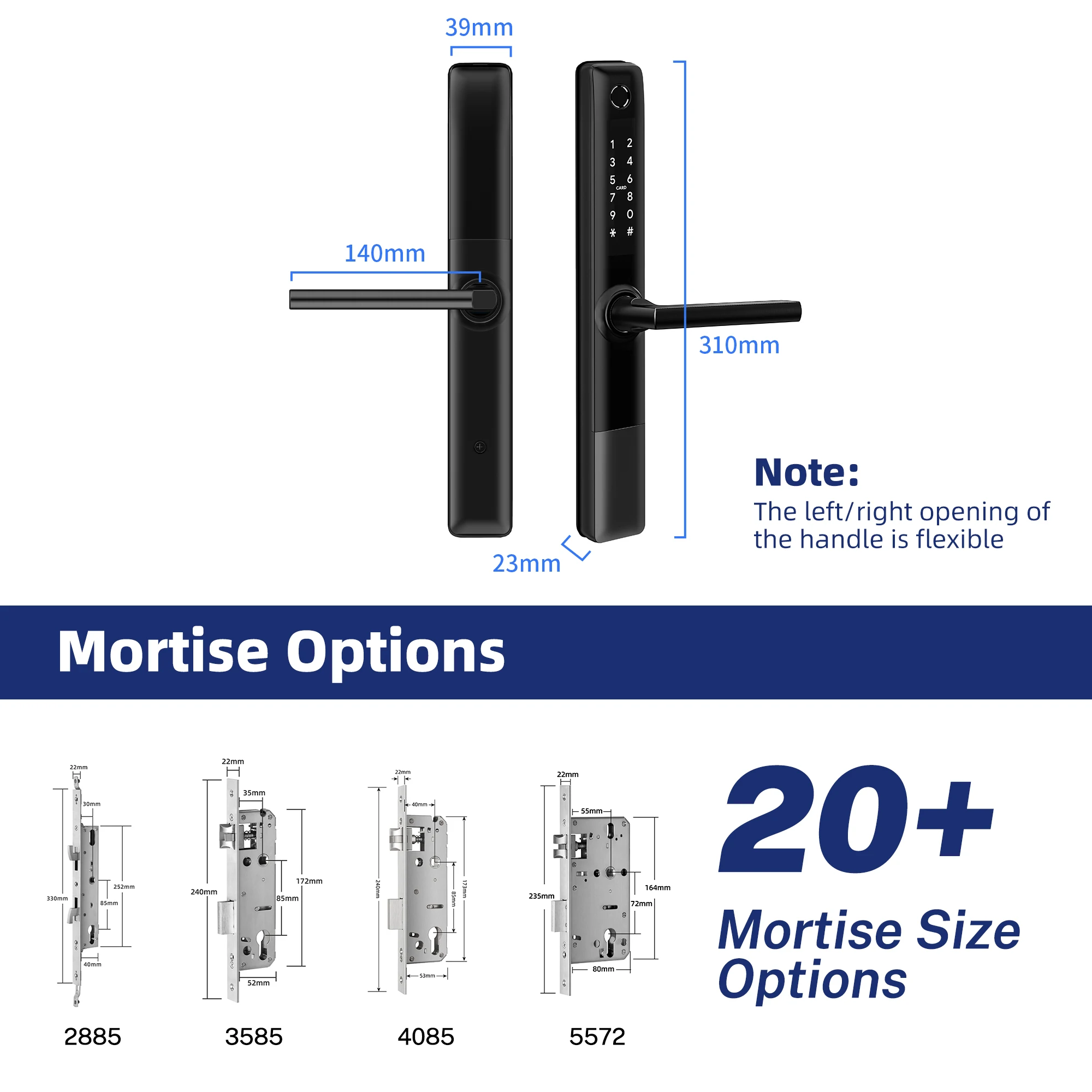 Safety WiFi Keyless App Digital Door Lock BLE Password Login Lock Pin Code Smart Sliding Door Lock