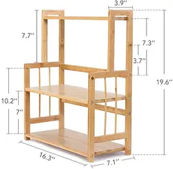 Wholesale High Quality Seasoning Storage Shelf 3 Tier Free Standing Wall Mounted Bamboo Kitchen Jar Spice Rack Organiser