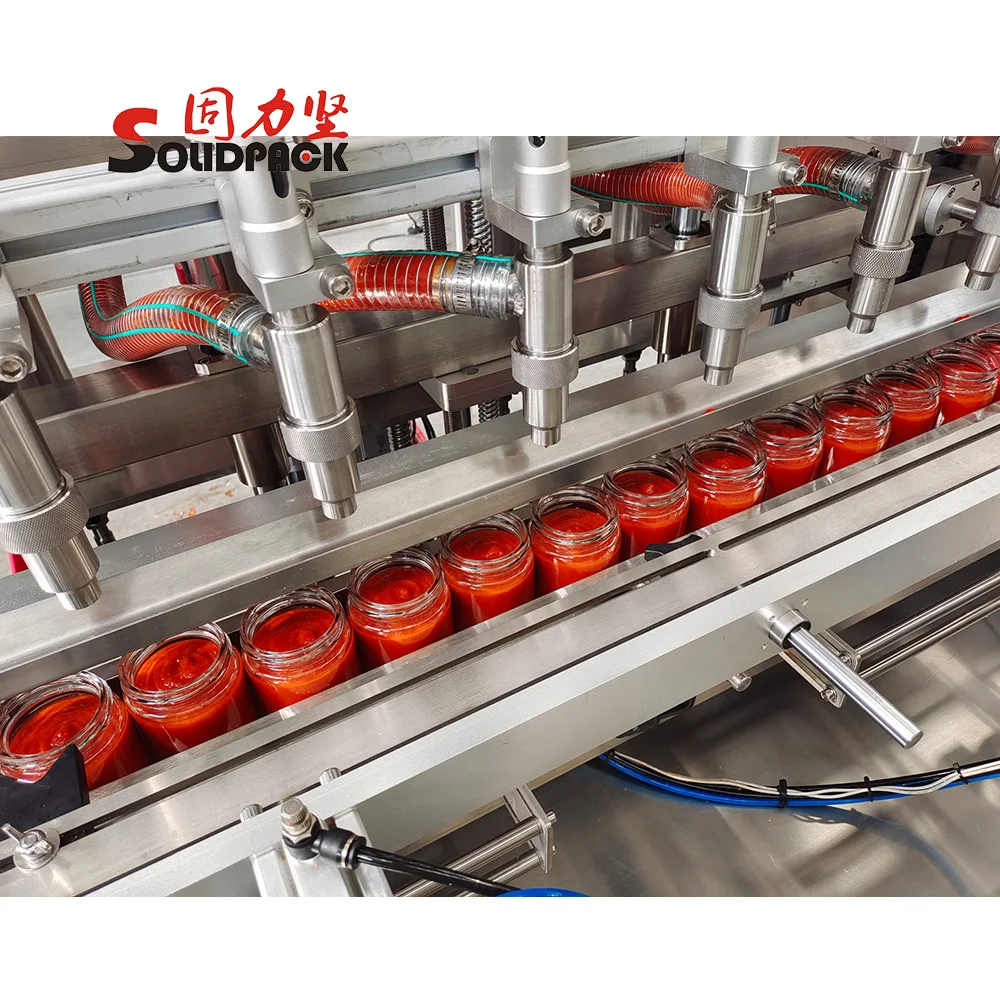 Solidpack glass/PET bottle ketchup sauce tomato paste filling machine