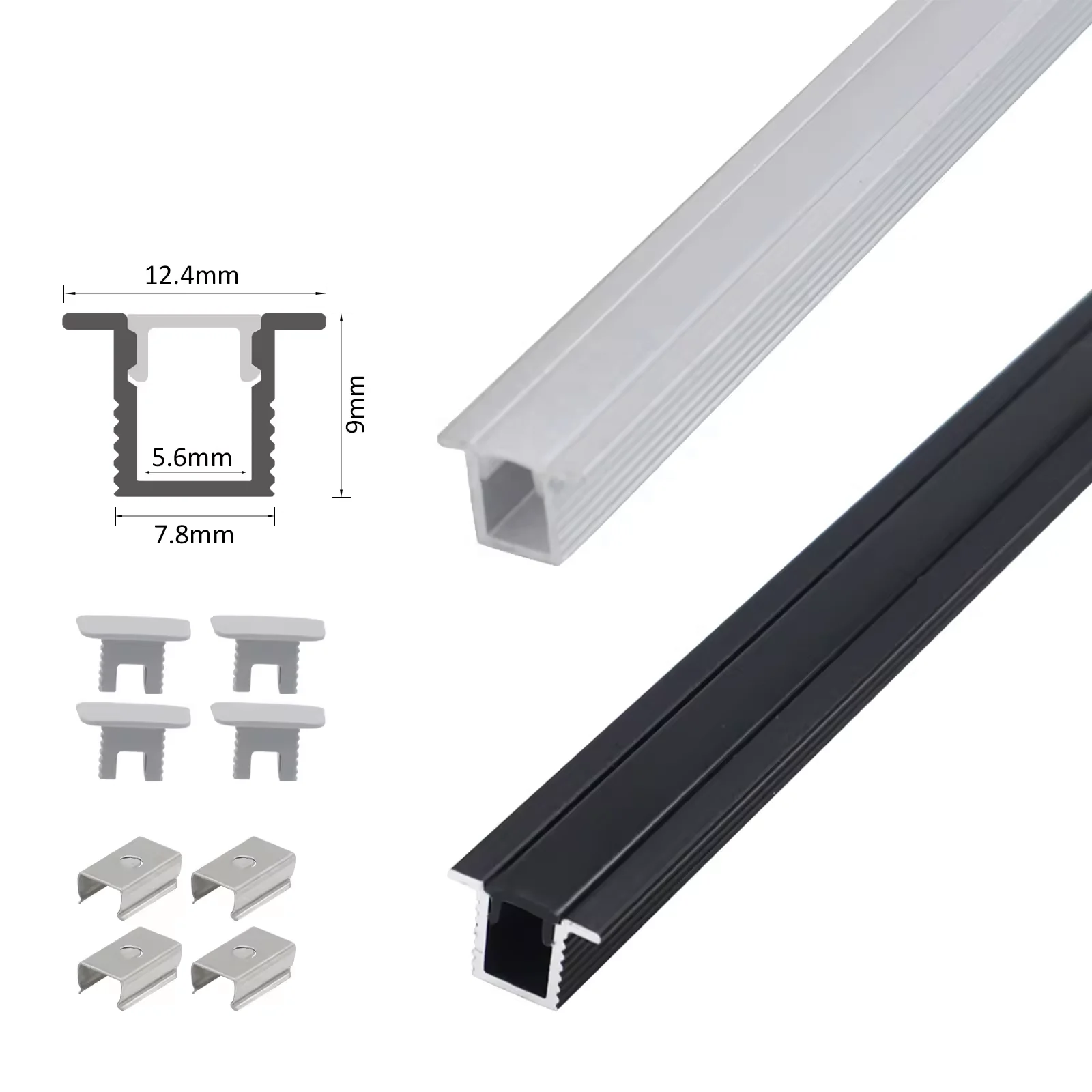 H16 For Ceiling Wall Aluminum  Profile Channel Recessed Architectural Drywall Gypsum Unilateral Plaster in LED Aluminium Profile