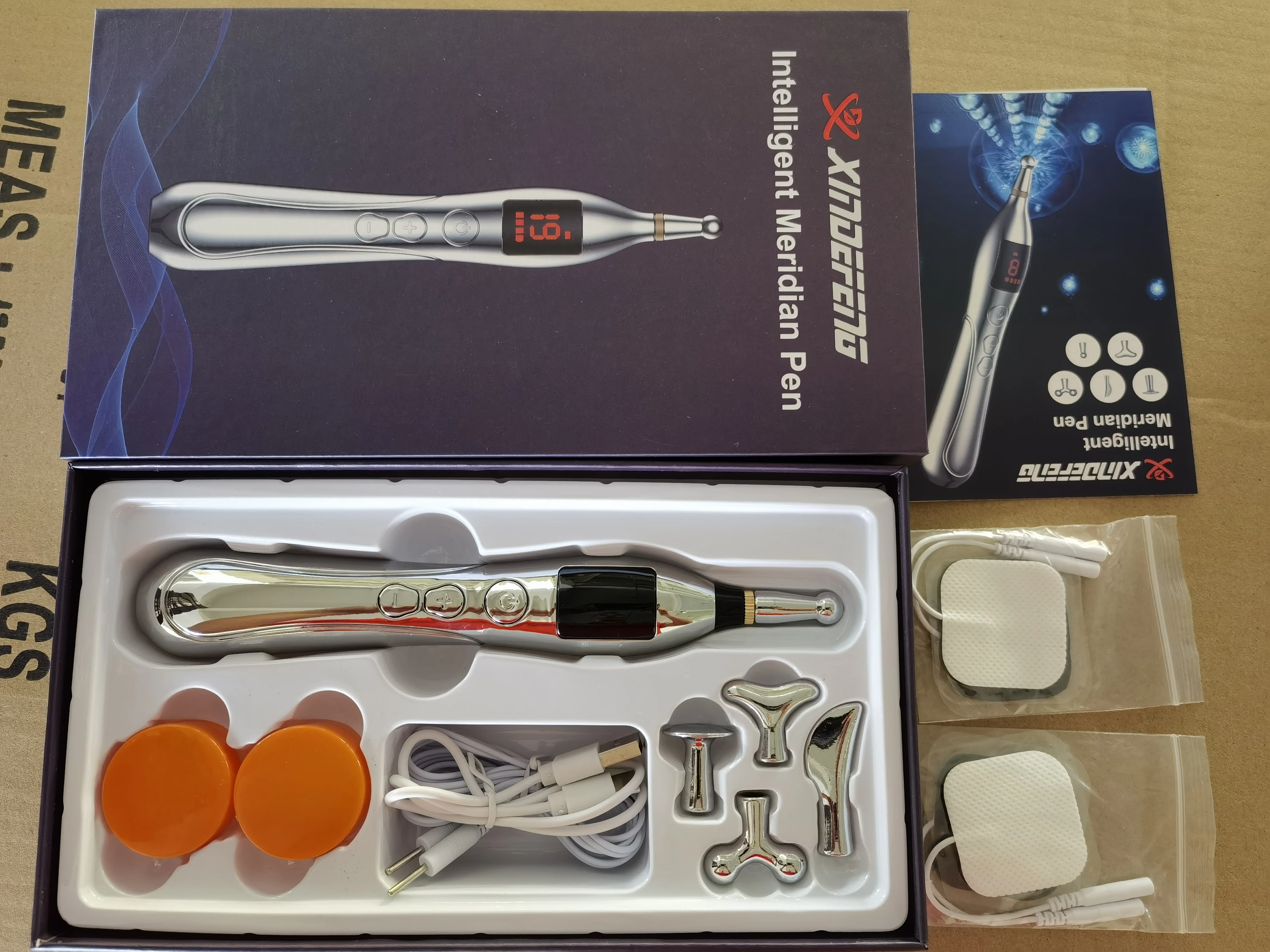 Acupuncture Pen,5-in-1electronic Acupuncture Pen Pain Relief Therapy Rechargeable Powerful Meridian Energy Massage Pen