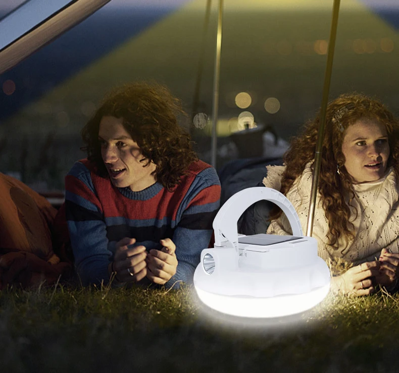 Magnetic Solar Led Camping Light Multi-Function 4 Modes Portable USB C Tent Lamp Rechargeable Garden Fishing Emerge Tent Lantern