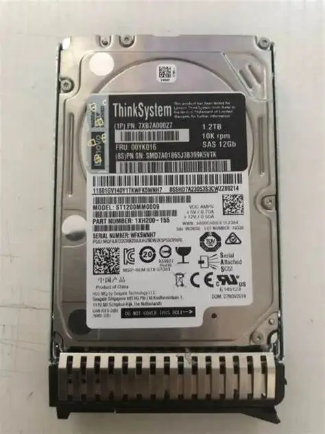 Твердотельные жесткие диски 00YK016 1 2 ТБ 10K RPM SAS 12 Гбит/с 512N