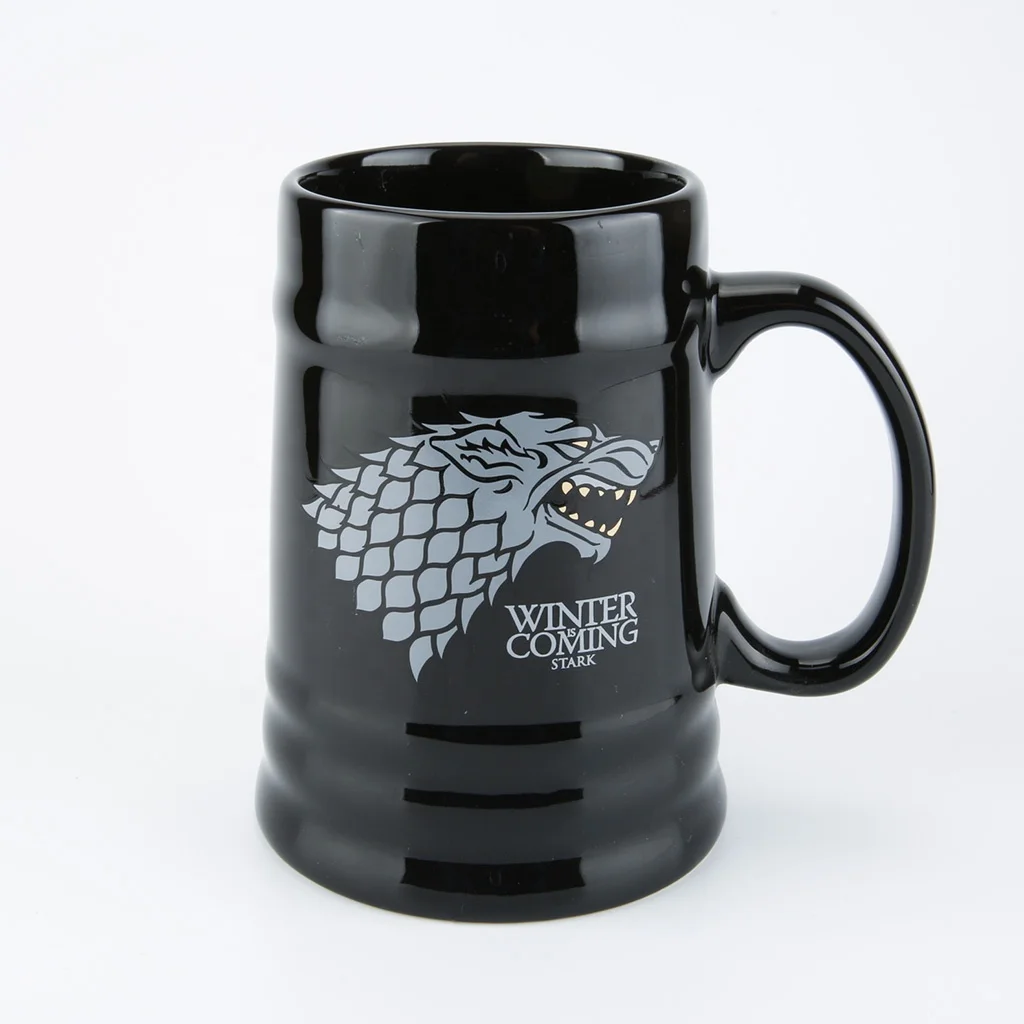 Customized logo 16oz ceramic beer mug german beer stein 500ml beer mug