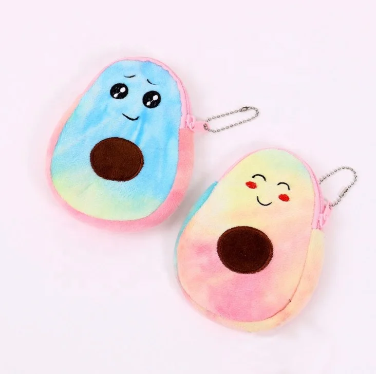 Cheap kids purse Super soft handbag cute mini plush avocado purses