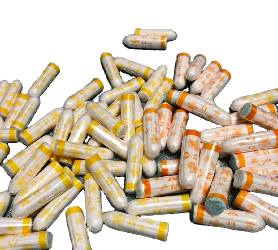 100% natural cotton tampon disposable applicator tampons private label organic tampons