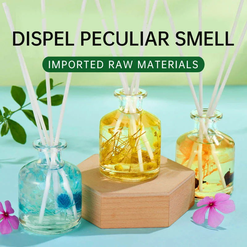 Cylindrical Bottles Deodorant Parfum Easy Cute Flowers Rattan Sticks Volatile Fragrance Aromatherapy Aroma Diffuser