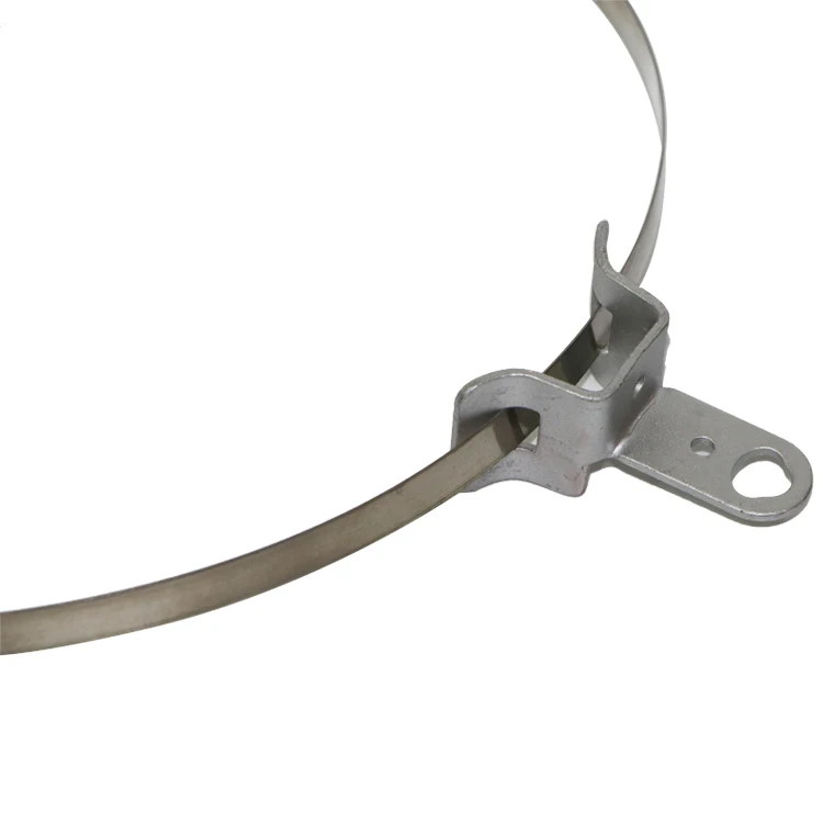 NF-1652A-2O Telecom Tower Pole Width 12mm Diameter Range 100-200mm Lightning Protection Hoop Fastener For Flat And Round Cable