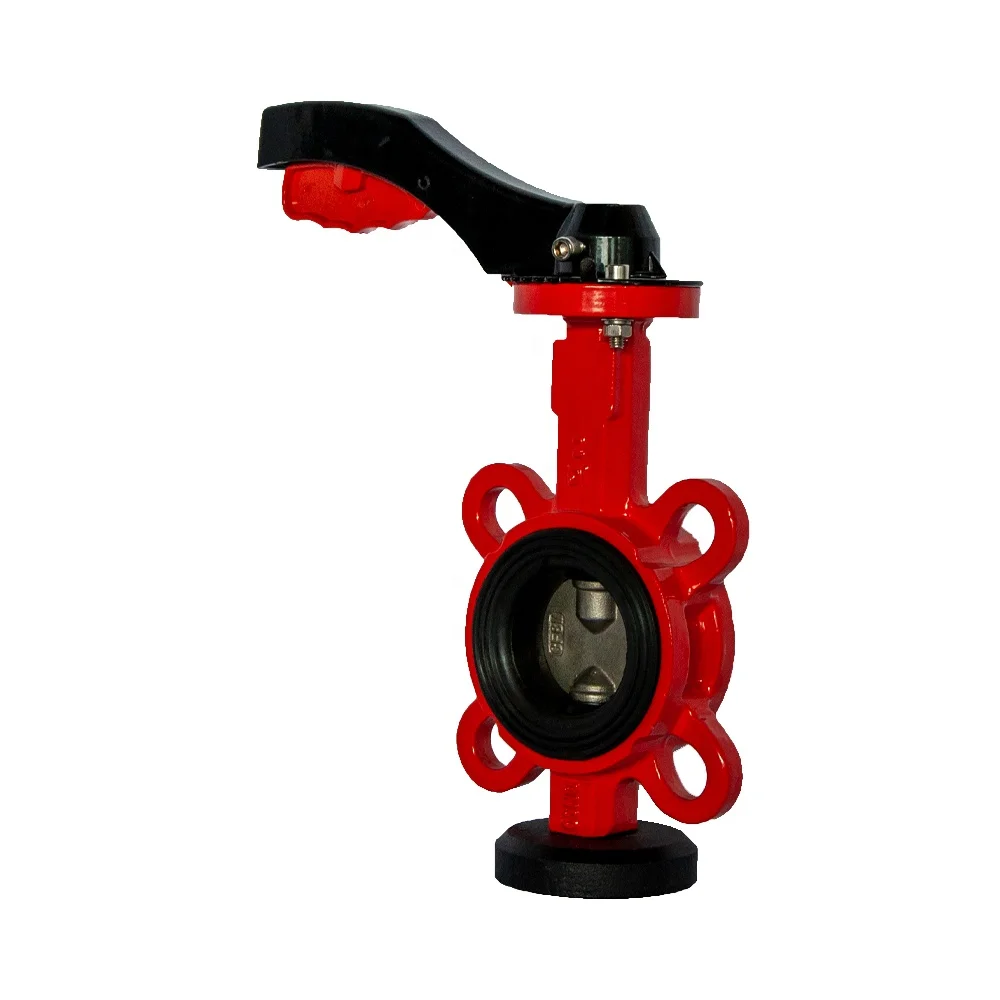 2024 Pn16 Worm Gear Actuator Ductile Iron Rubber Sealing Wafer Type Butterfly Valve