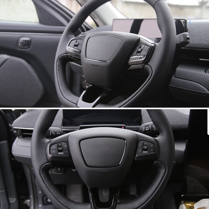 3 Pcs Car Accessories Decorative Frame Patch Steering Wheel Trim Frame For Ford Mustang Mach-E