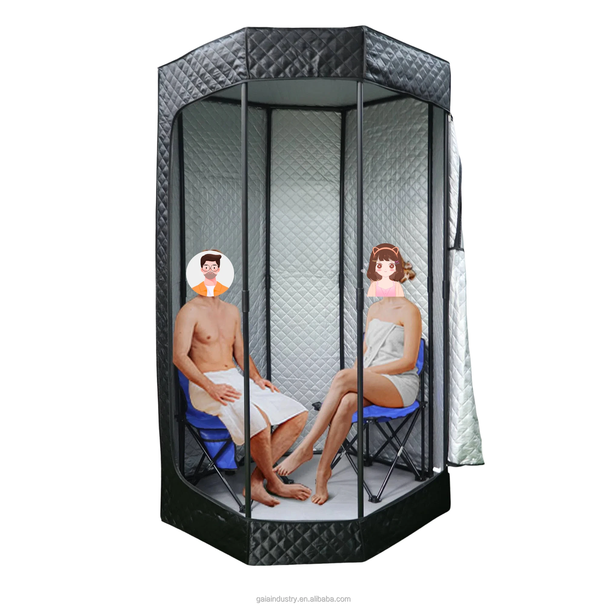 price sauna steam professional set up solo system  transportable wet steam portable sauna Spa  house with chair for two people