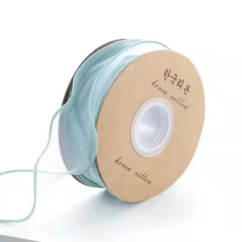 Wholesale Cake decoration edge fishtail yarn ribbon material bouquet Ribbon floral ribbon wavy edge decoration