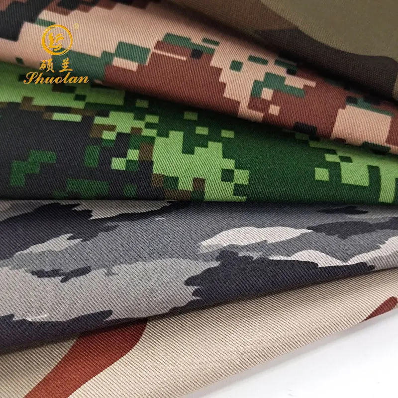 Fabric Anti-infrared Tc Cvc Camouflage Free Woven Plain Dyed Breathable Medium Weight Accepted Combed /carded 180gsm 108*58
