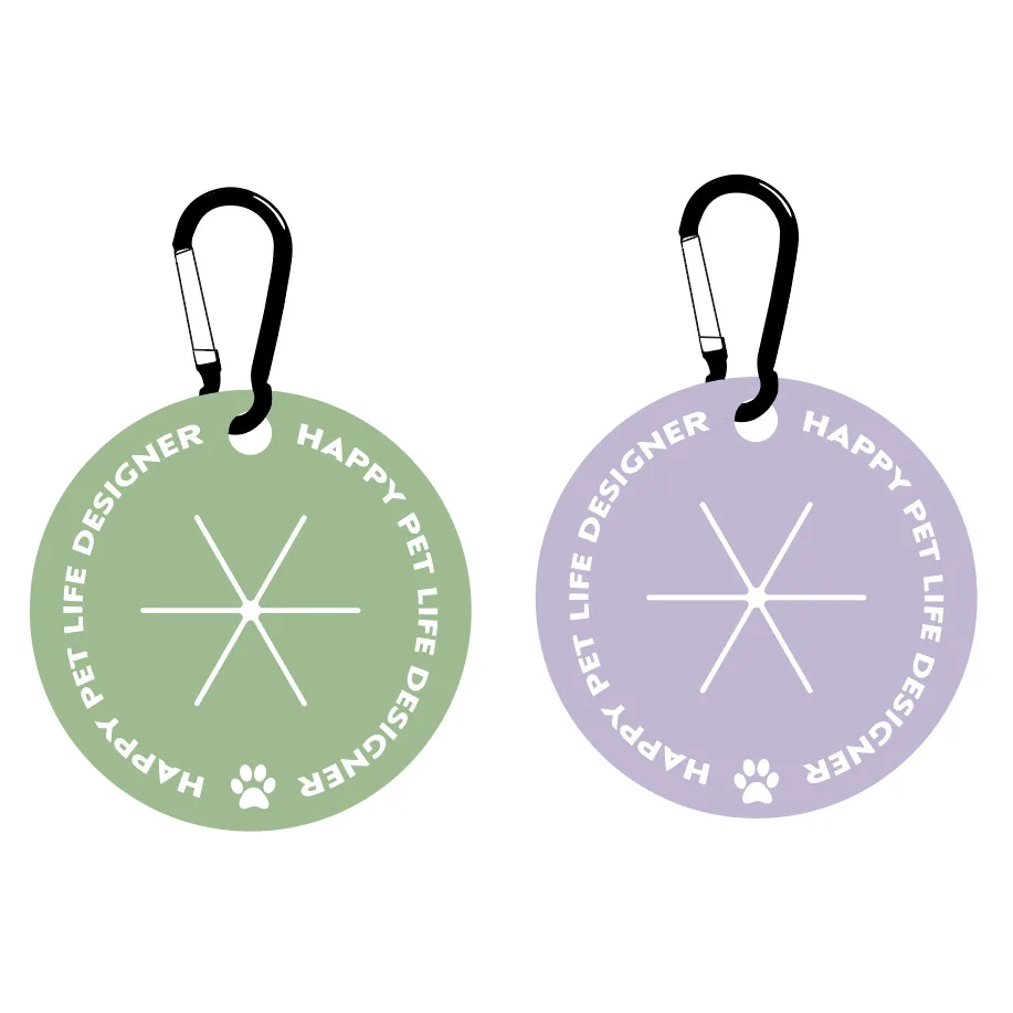 Customize Logo Portable Rubber  PVC Waste Bag Clip Dispenser Carrier Pet Dog Poop Bag Holder With Hook