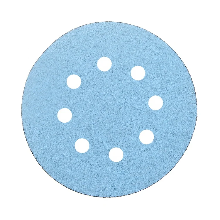 5 Inch 8 Hole Adhesive Sanding Disk Discs Aluminum Oxide 150 Hook And Loop Sand Paper 125mm Adhesive Sanding Disc