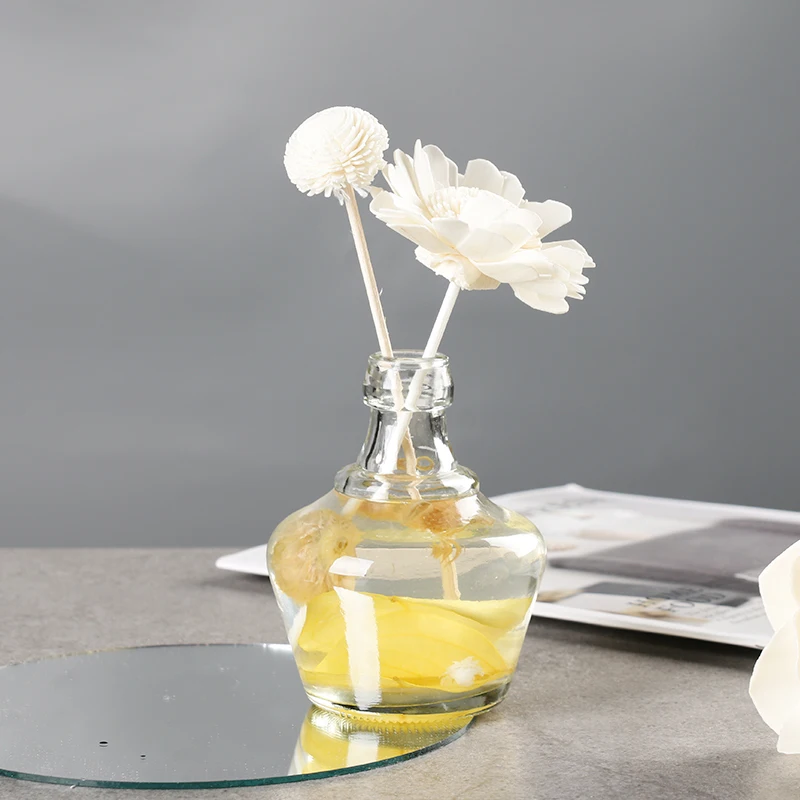 big  rose with curve edge, rattan reed diffuser sola wood flower