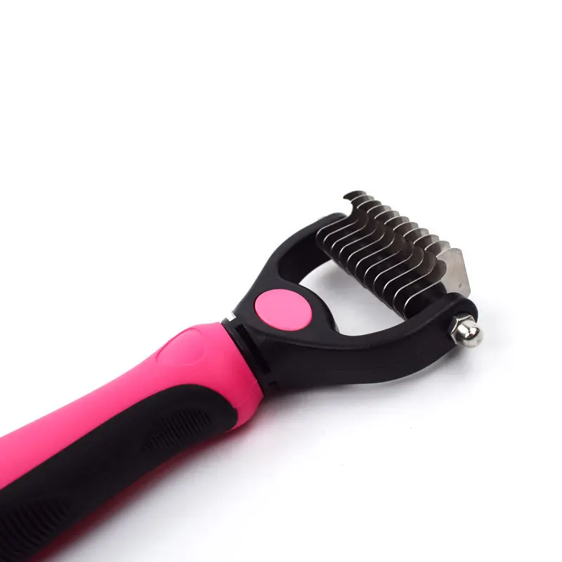 Spot wholesale pet open comb knife rake clean hair removal double-sided open comb dog comb