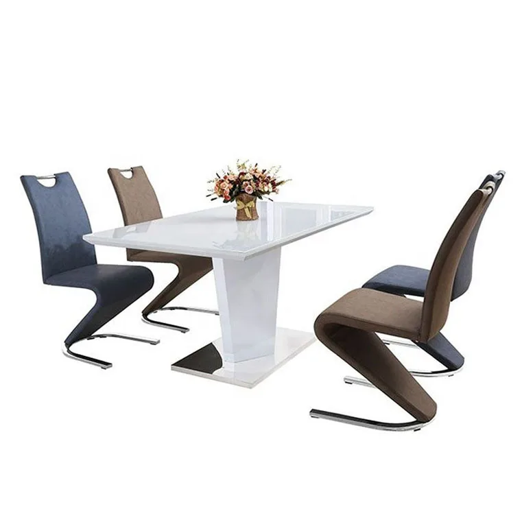 Set Dining Room Home Full Kids Wood 2020 Resin Table 12 Chairs Dinner Hotel Cafe Cane Gray High Iron Oval White Royal Black