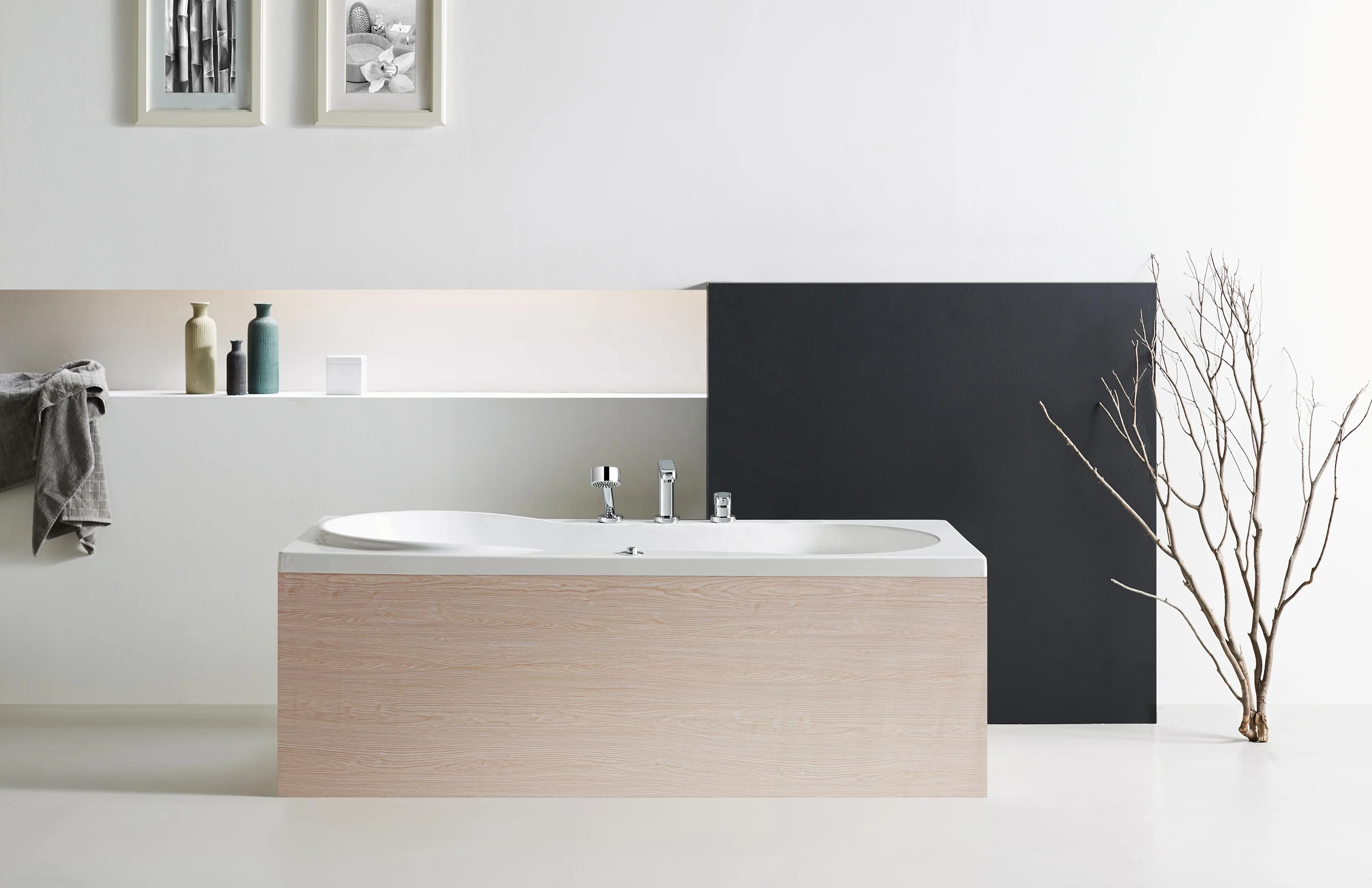 MEXDA 1 Person Classical Massage Bathtub Freestanding Soaking Tub Indoor Whirlpool Bathtub WS-EC011