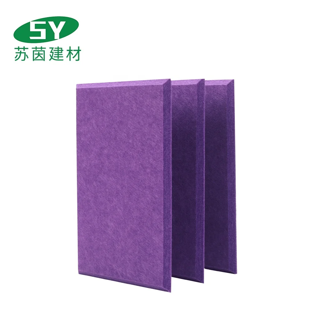 Fireproof Absorbent Acoustic Wall Ceiling Panel Decoration Felt fabric 100% Polyester Fiber Wall Acoustic Panel