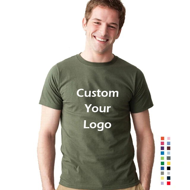 Oem 100% хлопок унисекс Простая мужская футболка большого размера dtg Цифровая печать логотипа пользовательские футболки с круглым вырезом