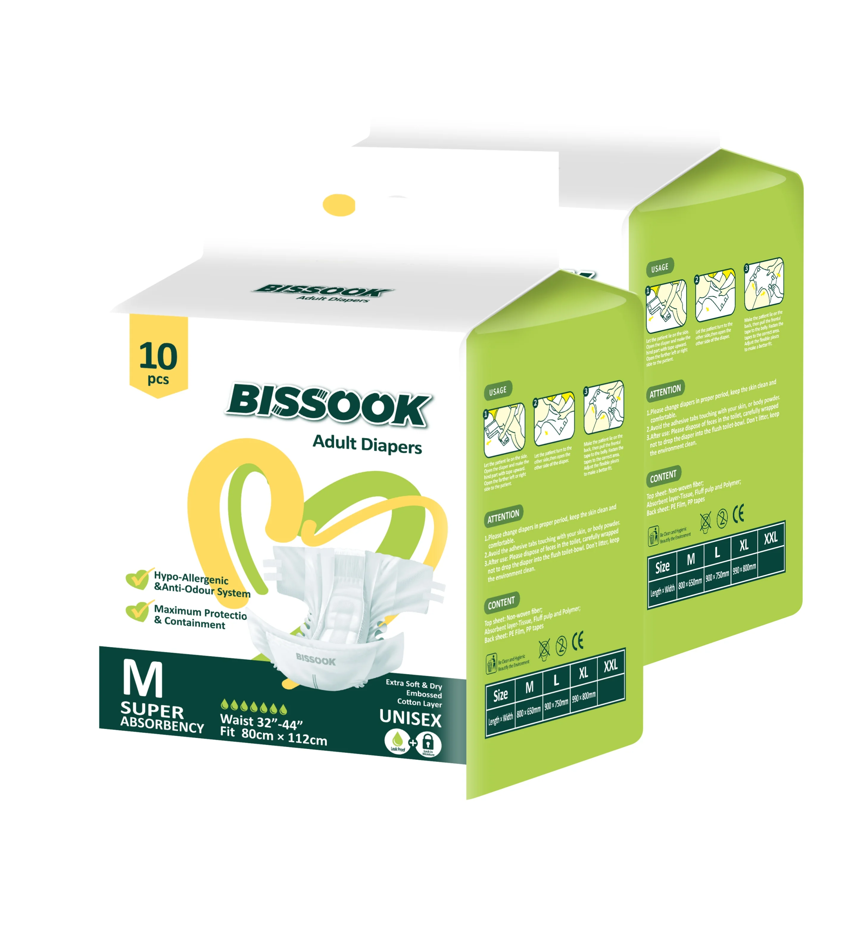 OEM&ODM Wholesale Disposable Adult Diaper Nappy Ultra Absorbent Soft Breathable Adult Women Wearing Diapers Images