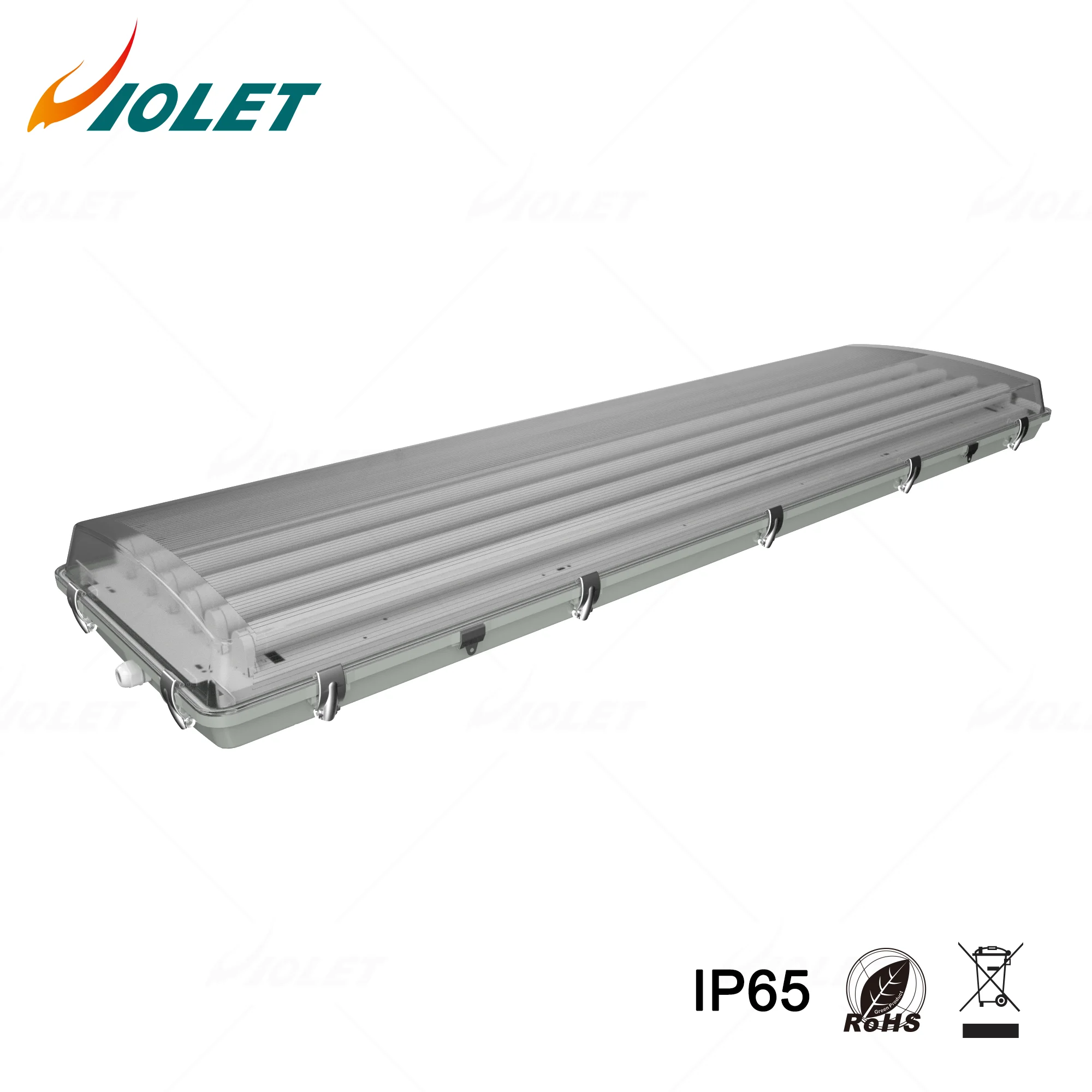 IP65 IK08 Светодиодная лампа с тройной защитой может поместиться 4 * T8 светодиодные трубки паровой плотный светильник