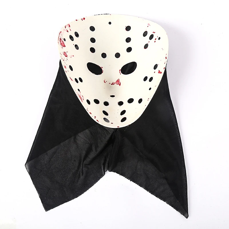 Halloween Jason Black and White Mask Horror Ball Atmosphere Props Party Mask Jason Headmask Freddy Movie Headmask