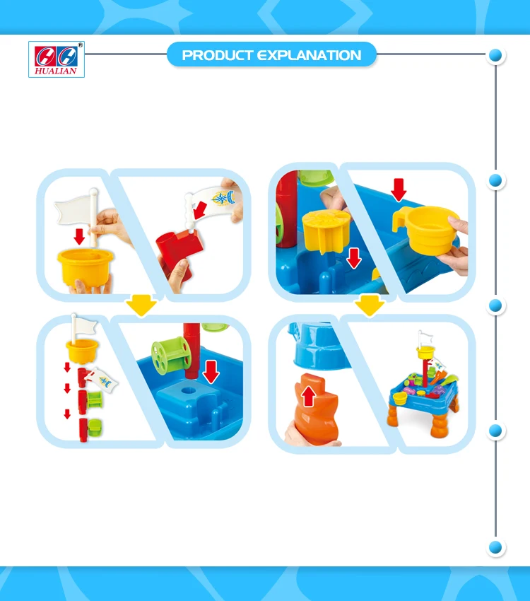 summer beach toy plastic kids playing water sand beach table for kids 3+