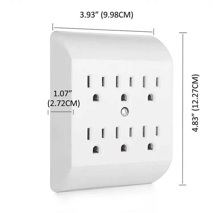 Grounded 6 Outlet Tap