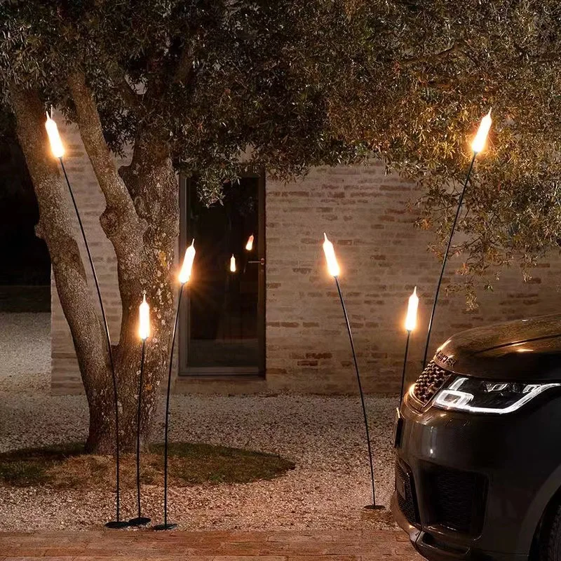 Lumind IP65 waterproof stainless steel acrylic landscape garden decoration pillar reed LED Decor lawn lamp