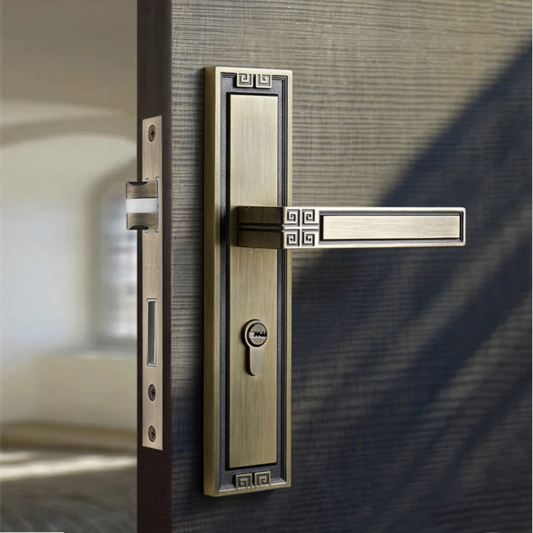 Modern Safety Wooden Lever Door Handles Door Handle Interior Lock