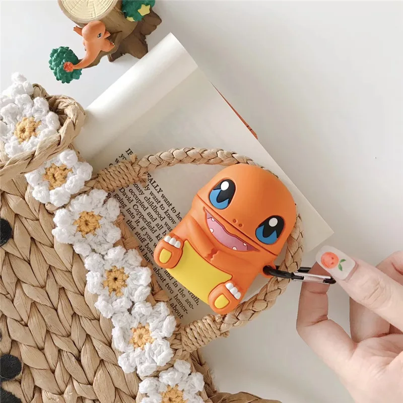 poke mon wireless earphone buds cartoon Eevee Squirtle protect earbuds anime air ear buds case poke mon