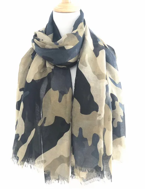 Repreve Certificated very soft custom design camouflage RPET scarf recycled polyester scarf