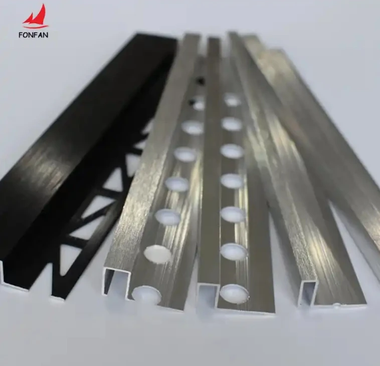 Factory Price Tile Accessories Square Shape Metal Profiles Trimming Tile Trim Aluminium Strips