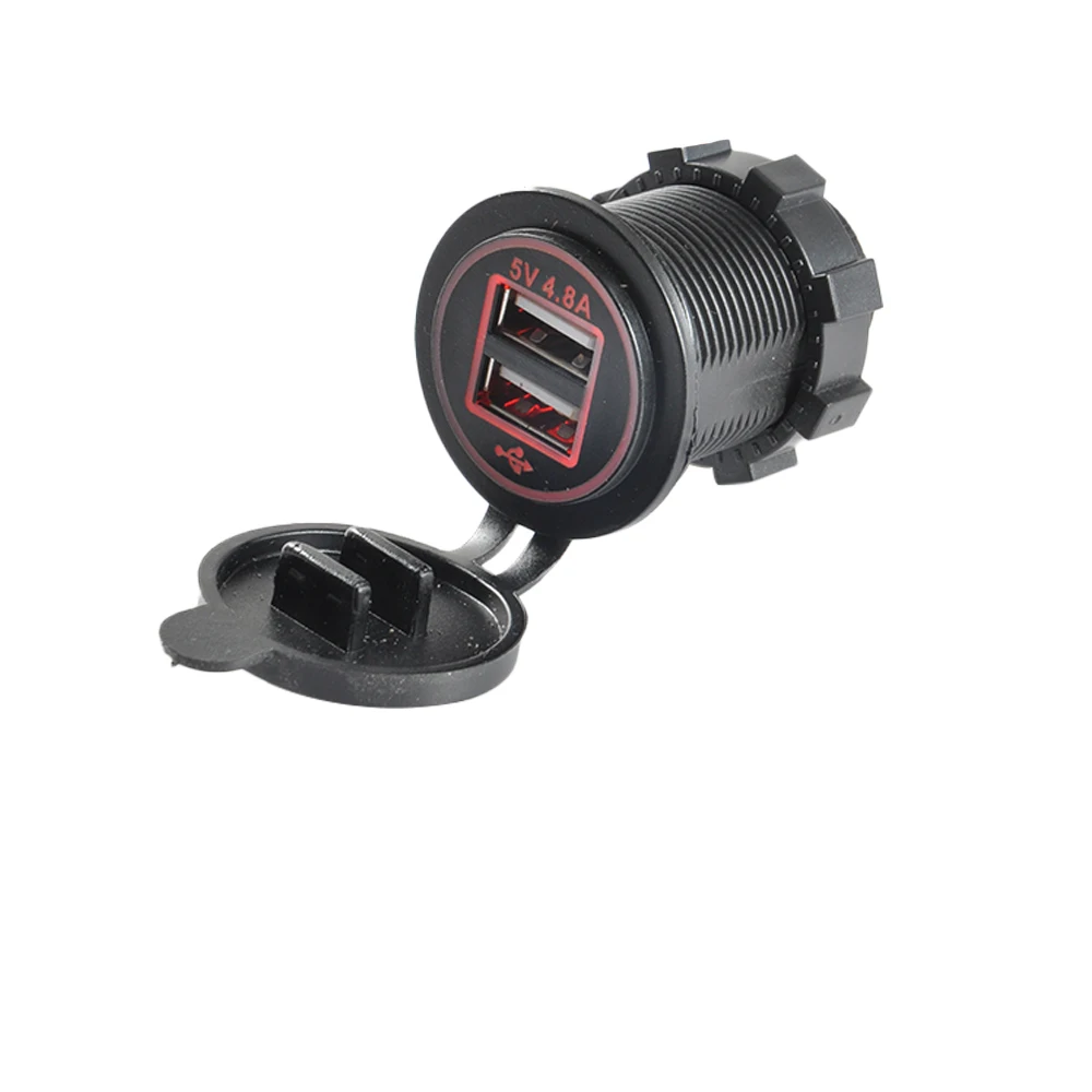 12V 24V 4.2A Bus Dual USB Charging Socket Power Adapter Car USB Charger