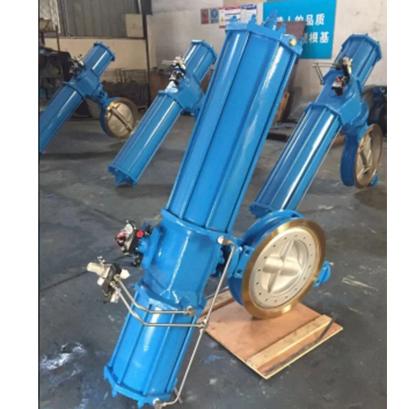 Three eccentric pneumatic pair cement butterfly valve