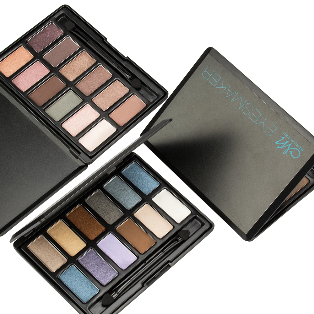 Hot sale 12 colors eyeshadow, E16003 High Quality glitters eyeshadow palette