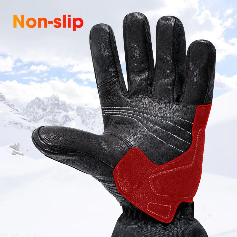 Customized Safety Warm Touchscreen Breathable Electrical Rechargeable Windproof Racing Motorcycle Heated Gloves